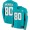 Nike Dolphins #80 Danny Amendola Aqua Green Team Color Men's Stitched NFL Limited Therma Long Sleeve Jersey