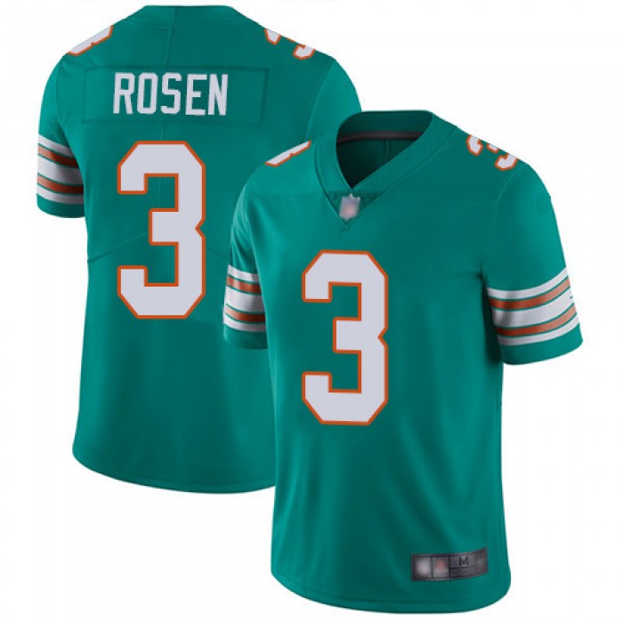Dolphins #3 Josh Rosen Aqua Green Alternate Men's Stitched Football Vapor Untouchable Limited Jersey