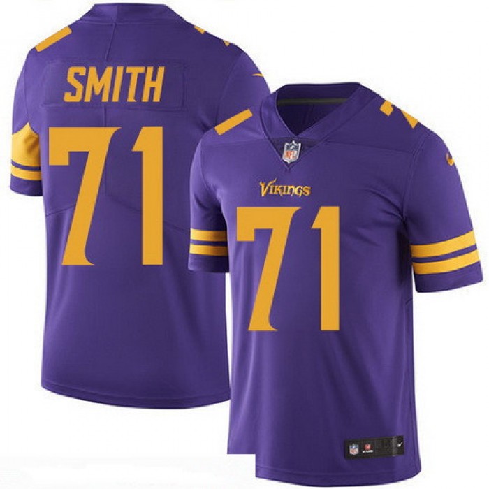 Men's Minnesota Vikings #71 Andre Smith Purple 2016 Color Rush Stitched NFL Nike Limited Jersey
