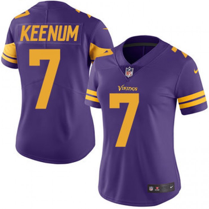 Women's Nike Minnesota Vikings #7 Case Keenum Limited Purple Rush Vapor Untouchable NFL Jersey