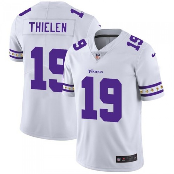 Minnesota Vikings #19 Adam Thielen Nike White Team Logo Vapor Limited NFL Jersey
