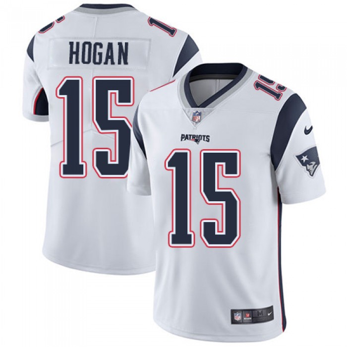 Nike New England Patriots #15 Chris Hogan White Men's Stitched NFL Vapor Untouchable Limited Jersey