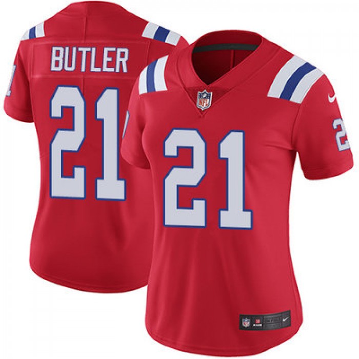Women's Nike Patriots #21 Malcolm Butler Red Alternate Stitched NFL Vapor Untouchable Limited Jersey