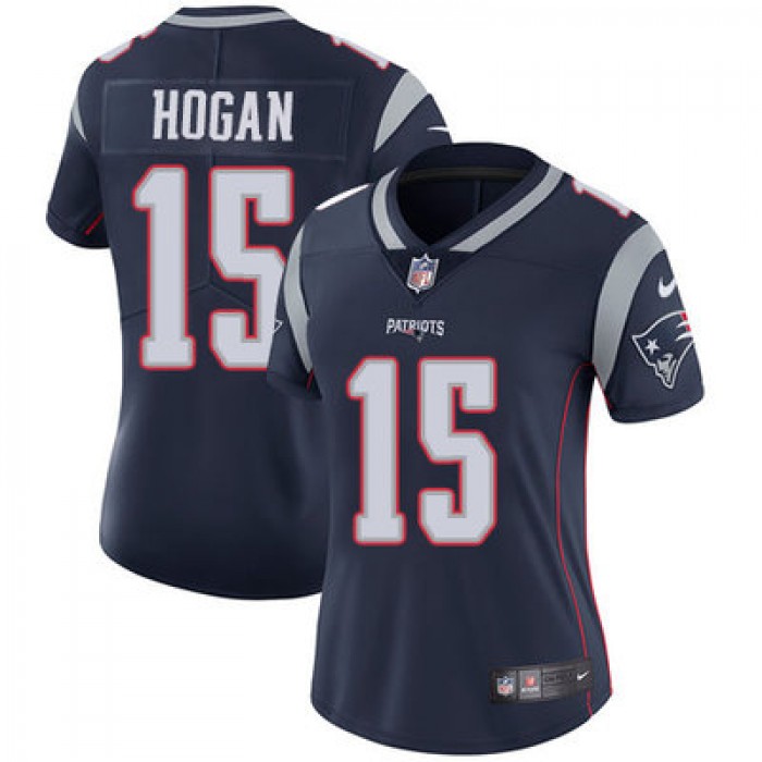 Women's Nike Patriots #15 Chris Hogan Navy Blue Team Color Stitched NFL Vapor Untouchable Limited Jersey