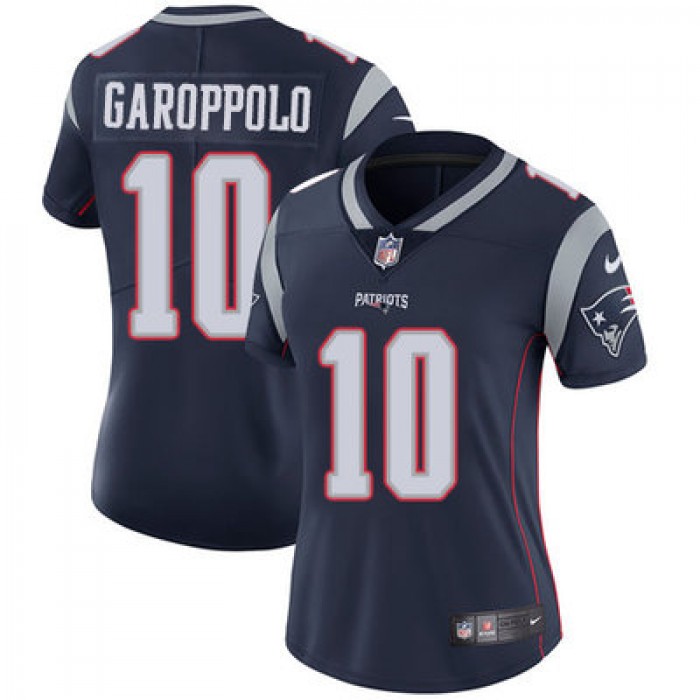 Women's Nike Patriots #10 Jimmy Garoppolo Navy Blue Team Color Stitched NFL Vapor Untouchable Limited Jersey