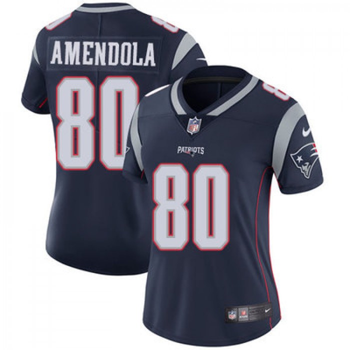 Women's Nike Patriots #80 Danny Amendola Navy Blue Team Color Stitched NFL Vapor Untouchable Limited Jersey