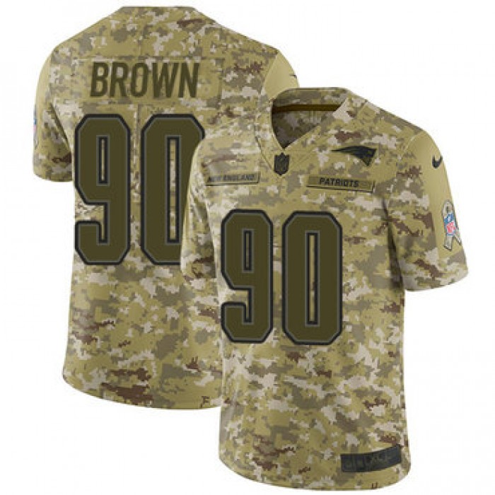 Nike Patriots #90 Malcom Brown Camo Men's Stitched NFL Limited 2018 Salute To Service Jersey