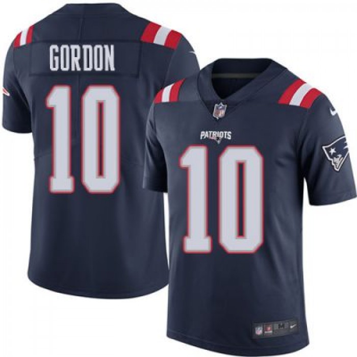 Men's NFL New England Patriots #10 Josh Gordon Navy Blue Rush Vapor Untouchable Limited Nike Jersey
