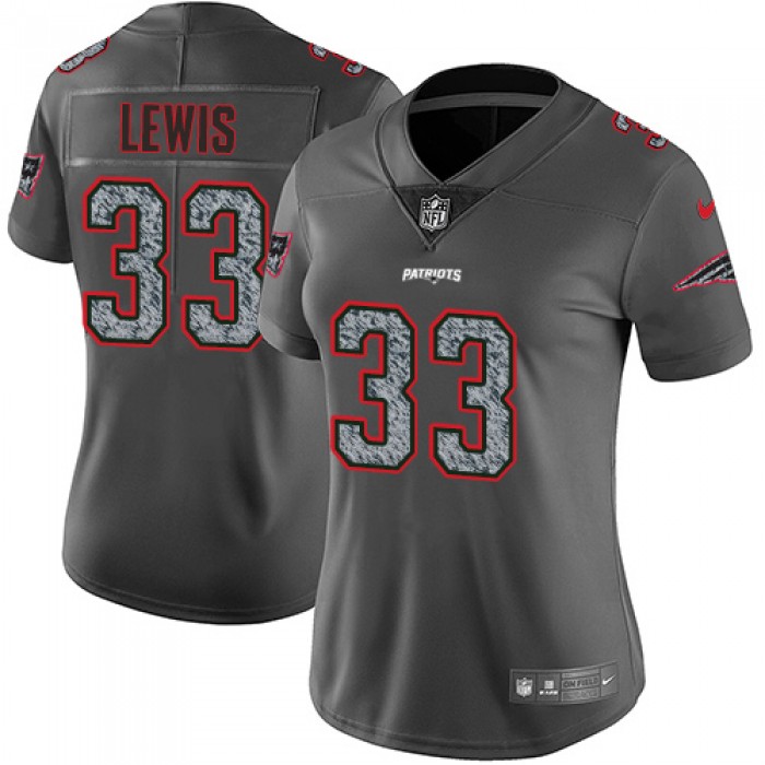Women's Nike New England Patriots #33 Dion Lewis Gray Static NFL Vapor Untouchable Game Jersey