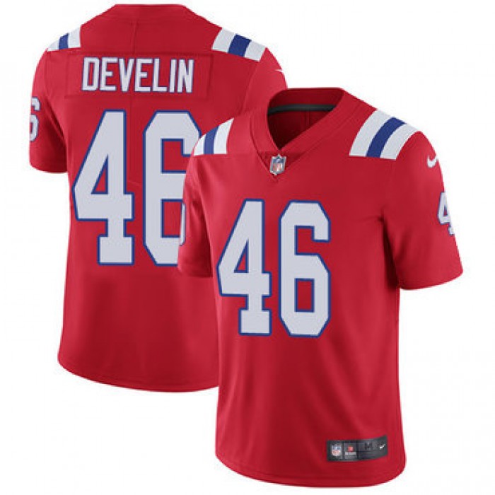 Youth Nike New England Patriots #46 James Develin Red Alternate Stitched NFL Vapor Untouchable Limited Jersey
