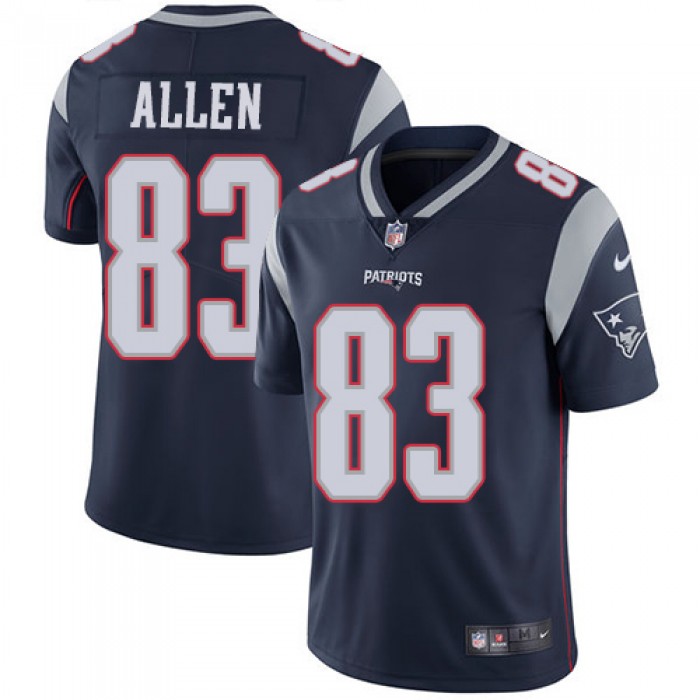 Youth Nike New England Patriots #83 Dwayne Allen Navy Blue Team Color Youth Stitched NFL Vapor Untouchable Limited Jersey