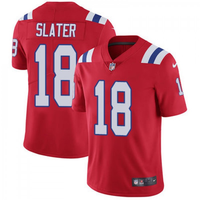 Youth Nike New England Patriots #18 Matt Slater Red Alternate Stitched NFL Vapor Untouchable Limited Jersey