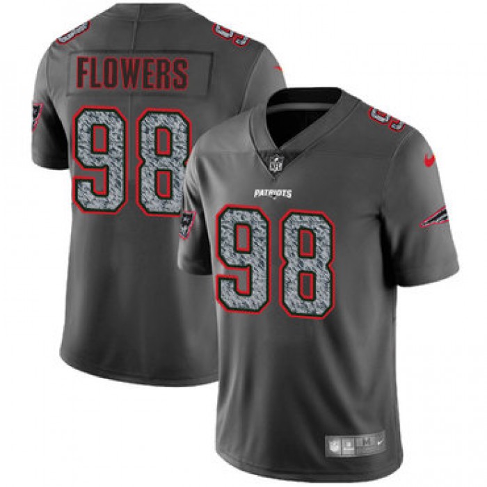 Youth Nike New England Patriots #98 Trey Flowers Gray Static Stitched NFL Vapor Untouchable Limited Jersey