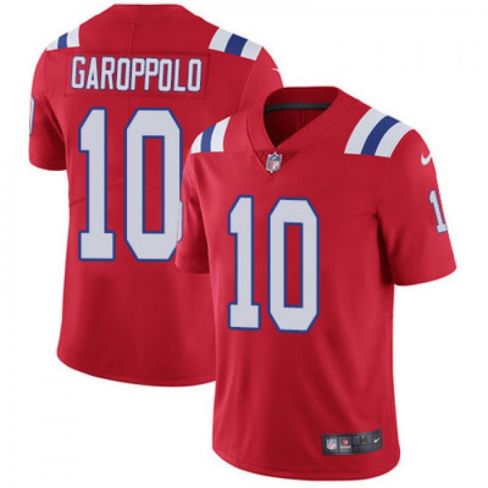 Youth Nike New England Patriots #10 Jimmy Garoppolo Red Alternate Stitched NFL Vapor Untouchable Limited Jersey
