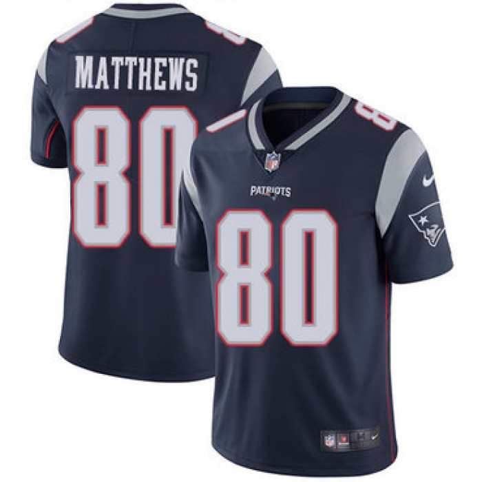 Nike New England Patriots #80 Jordan Matthews Navy Blue Team Color Men's Stitched NFL Vapor Untouchable Limited Jersey