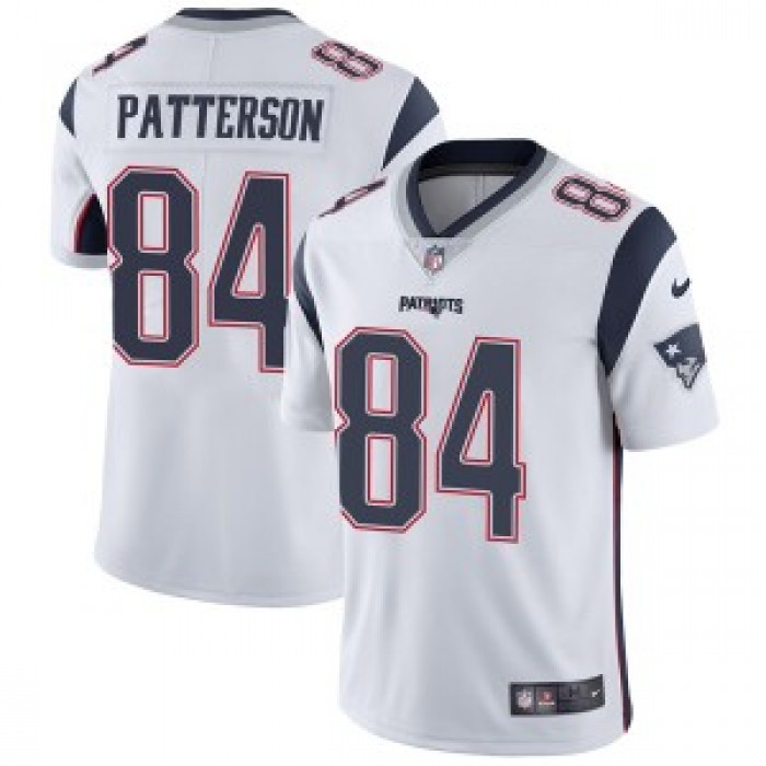 Men's Nike New England Patriots #84 Cordarrelle Patterson White Road Vapor Untouchable Limited Jersey