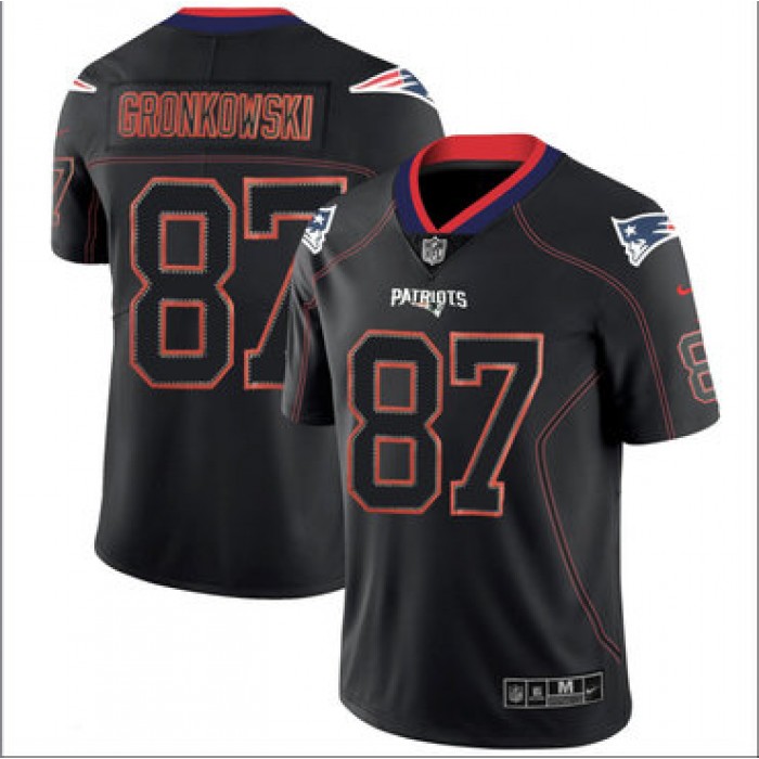 Nike New England Patriots #87 Rob Gronkowski Black Shadow Legend Limited Jersey