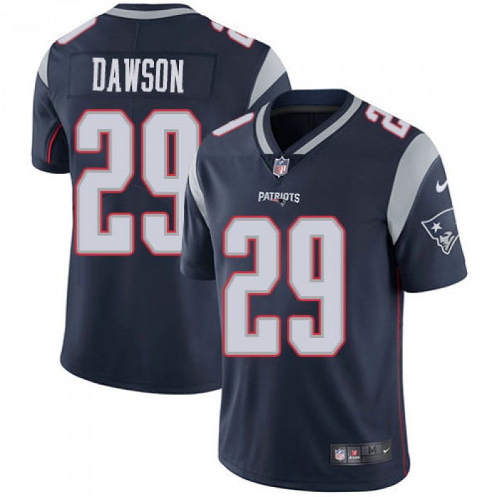 Men's Nike New England Patriots #29 Duke Dawson Navy Blue Team Color Stitched NFL Vapor Untouchable Limited Jersey