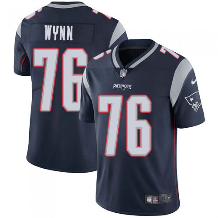 Kids Nike Patriots 76 Isaiah Wynn Navy Blue Team Color Stitched NFL Vapor Untouchable Limited Jersey