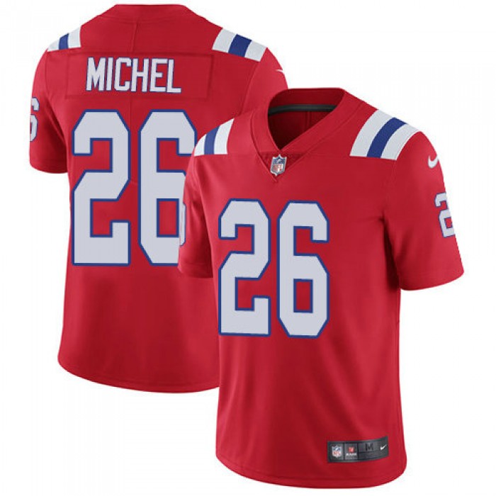 Youth Nike Patriots 26 Sony Michel Red Alternate Stitched NFL Vapor Untouchable Limited Jersey