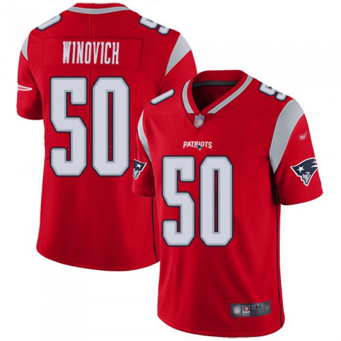 Men's New England Patriots #50 Chase Winovich Limited Red Inverted Legend Jersey