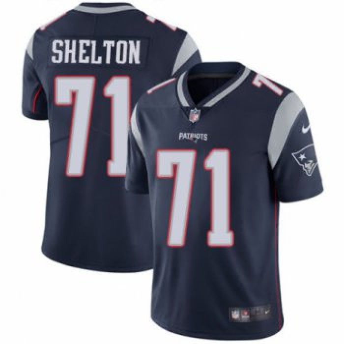 Men's Nike New England Patriots #71 Danny Shelton Navy Blue Team Color Vapor Untouchable Limited Player NFL Jersey
