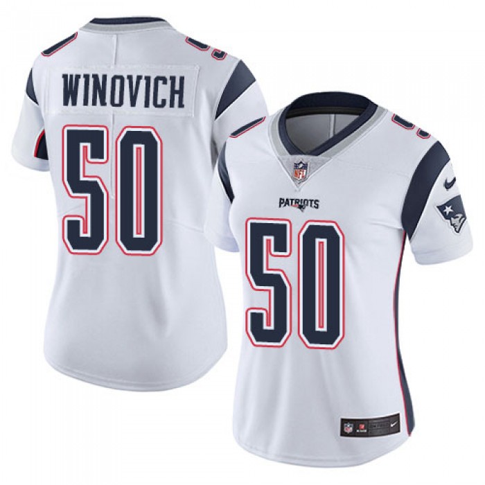 Nike Patriots #50 Chase Winovich White Women's Stitched NFL Vapor Untouchable Limited Jersey