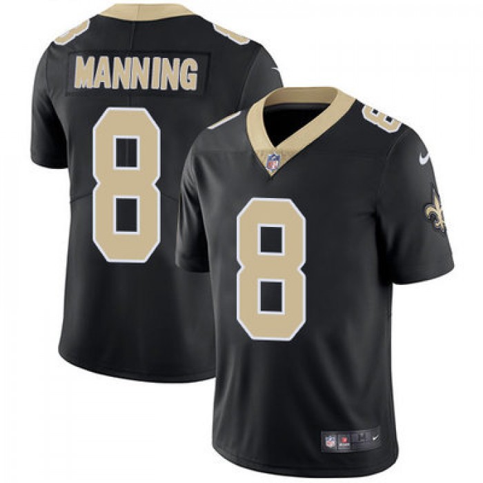 Nike New Orleans Saints #8 Archie Manning Black Team Color Men's Stitched NFL Vapor Untouchable Limited Jersey