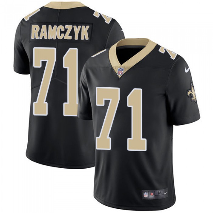 Nike New Orleans Saints #71 Ryan Ramczyk Black Team Color Men's Stitched NFL Vapor Untouchable Limited Jersey