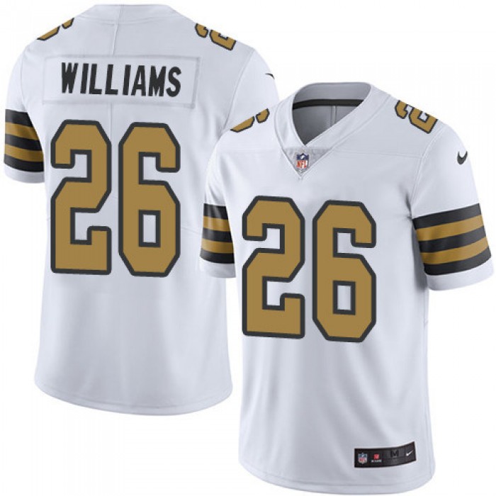 Nike New Orleans Saints #26 P.J. Williams White Men's Stitched NFL Limited Rush Jersey