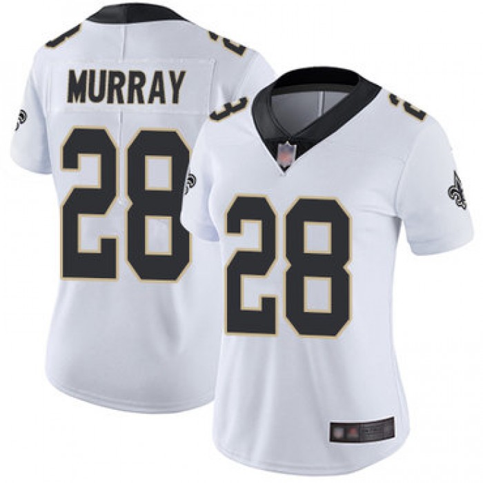 Saints #28 Latavius Murray White Women's Stitched Football Vapor Untouchable Limited Jersey