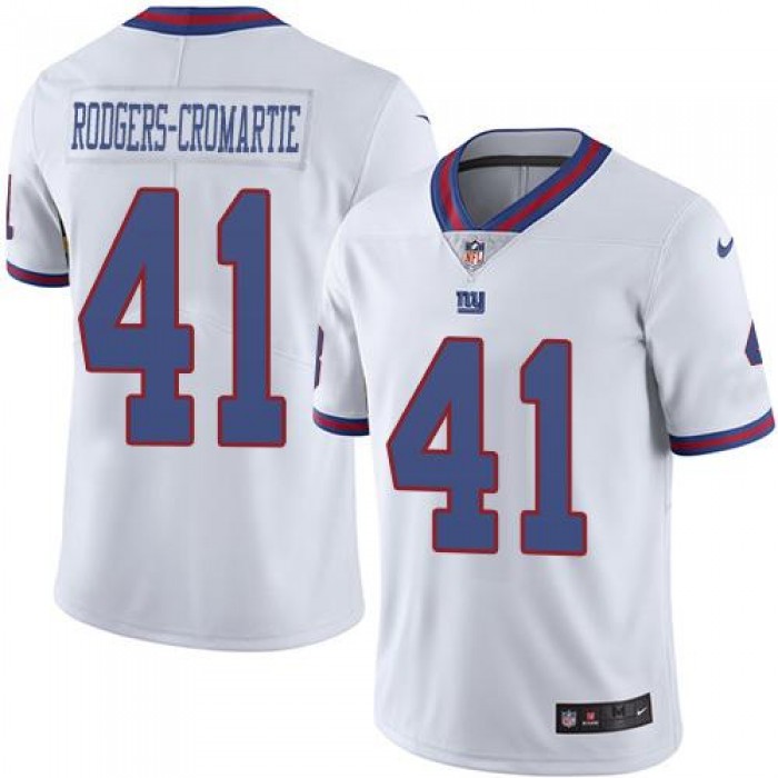 Nike Giants #41 Dominique Rodgers-Cromartie White Men's Stitched NFL Limited Rush Jersey
