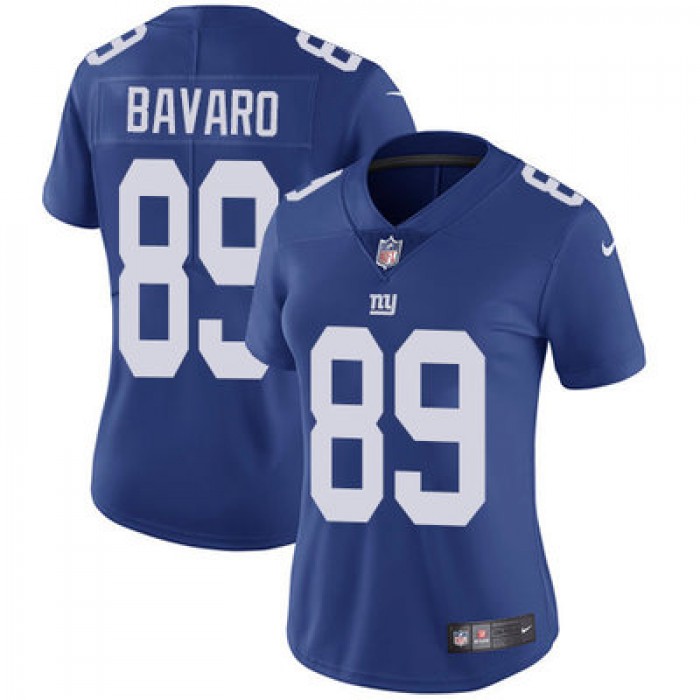 Women's Nike Giants #89 Mark Bavaro Royal Blue Team Color Stitched NFL Vapor Untouchable Limited Jersey