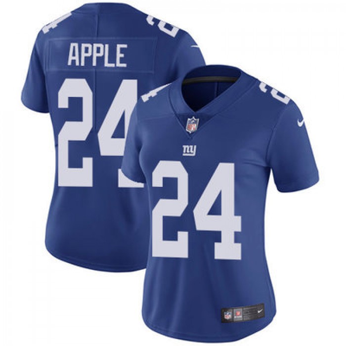 Women's Nike Giants #24 Eli Apple Royal Blue Team Color Stitched NFL Vapor Untouchable Limited Jersey