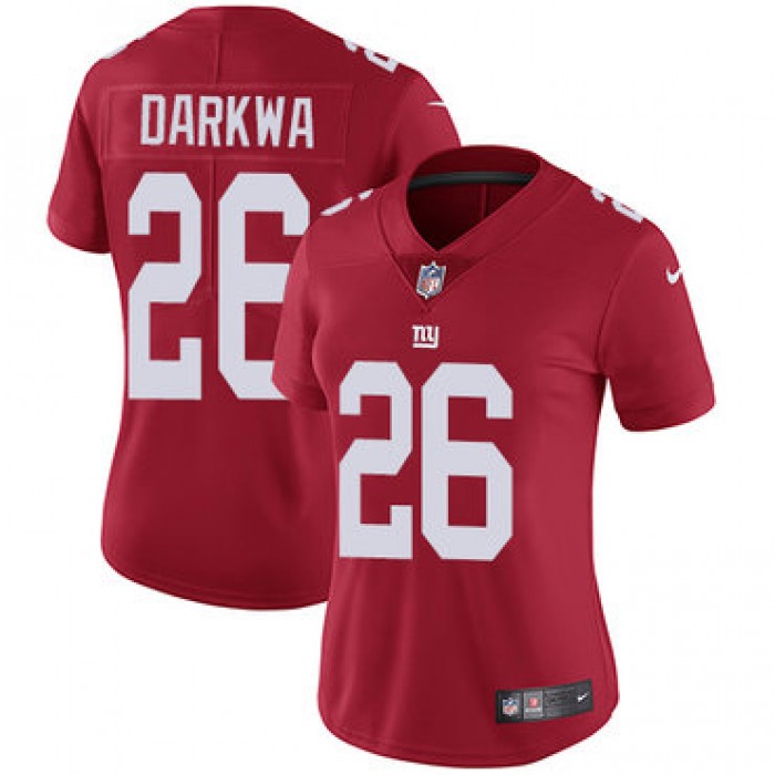 Women's Nike New York Giants #26 Orleans Darkwa Red Alternate Stitched NFL Vapor Untouchable Limited Jersey