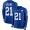 Nike Giants 21 Landon Collins Royal Blue Team Color Men's Stitched NFL Limited Therma Long Sleeve Jersey