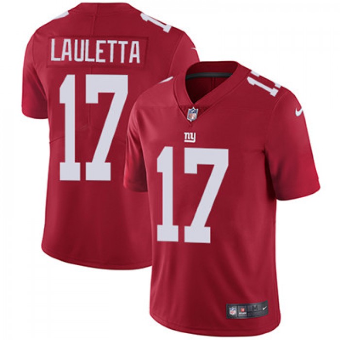 Nike New York Giants #17 Kyle Lauletta Red Alternate Men's Stitched NFL Vapor Untouchable Limited Jersey