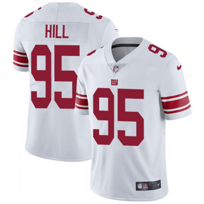 Nike New York Giants #95 B.J. Hill White Men's Stitched NFL Vapor Untouchable Limited Jersey