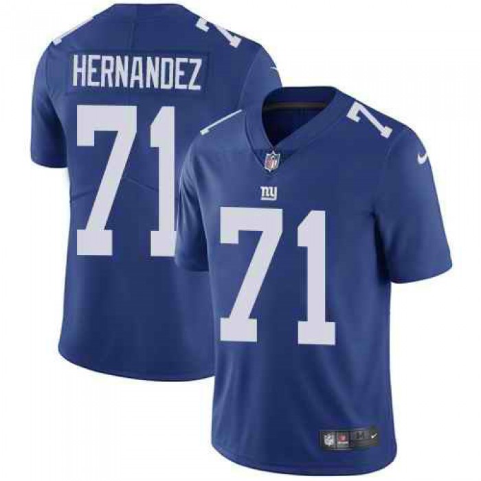 Nike Giants #71 Will Hernandez Royal Vapor Untouchable Limited Jersey