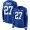 Giants #27 Deandre Baker Royal Blue Team Color Women's Stitched Football Limited Therma Long Sleeve Jersey