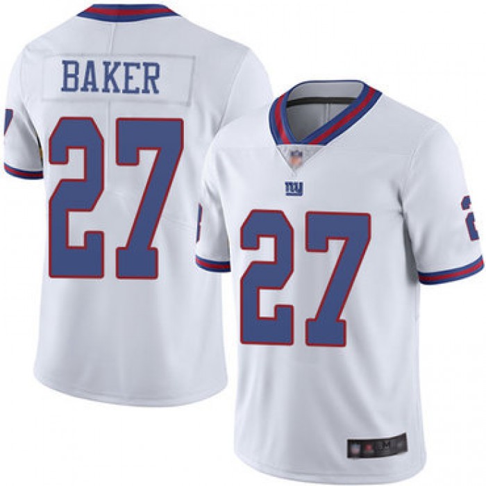Giants #27 Deandre Baker White Men's Stitched Football Limited Rush Jersey