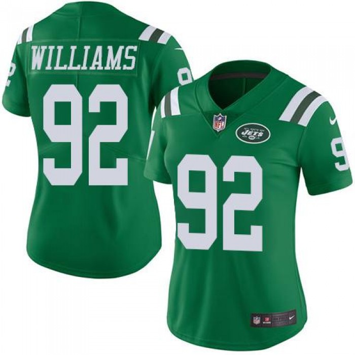Women's New York Jets #92 Leonard Williams Green 2016 Color Rush Stitched NFL Nike Limited Jersey