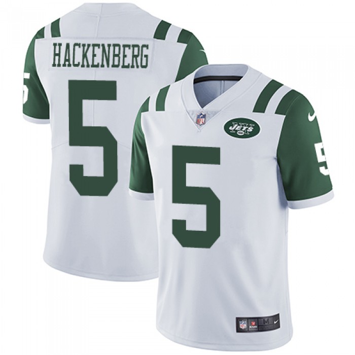 Nike New York Jets #5 Christian Hackenberg White Men's Stitched NFL Vapor Untouchable Limited Jersey