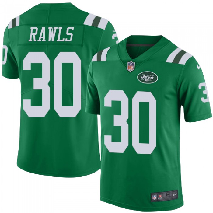 Youth Nike Jets #30 Thomas Rawls Green Stitched NFL Limited Rush Jersey