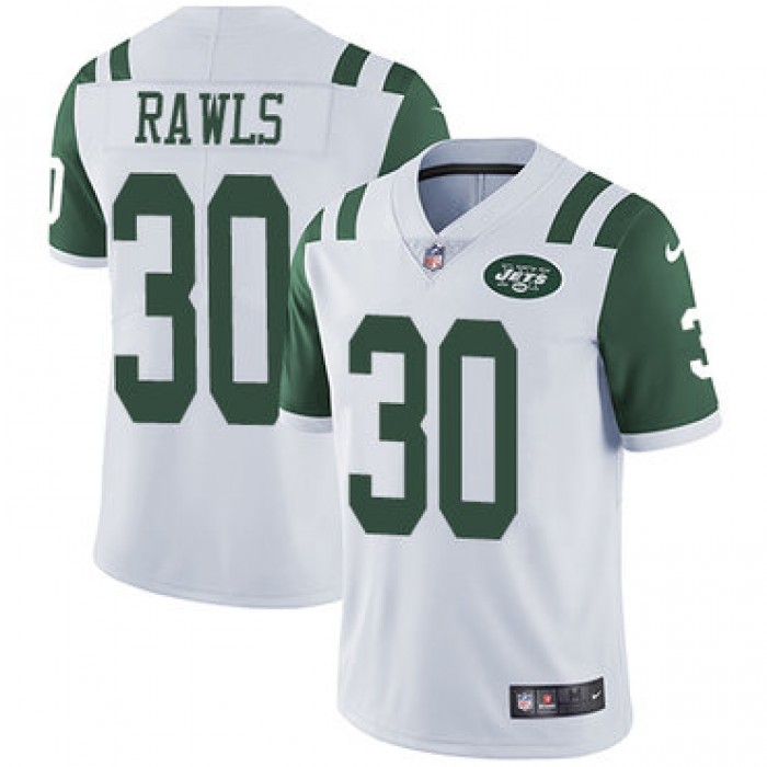 Youth Nike Jets #30 Thomas Rawls White Stitched NFL Vapor Untouchable Limited Jersey