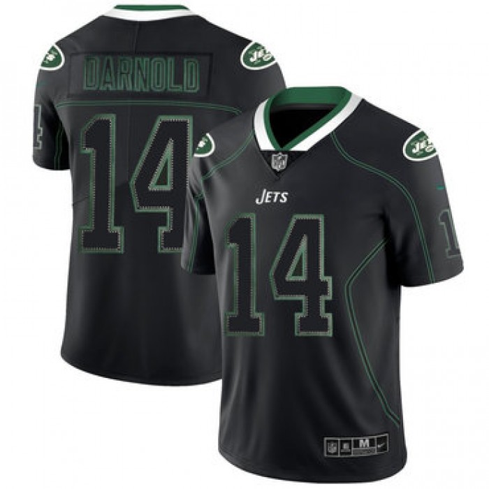 Nike New York Jets #14 Sam Darnold Black Shadow Legend Limited Jersey