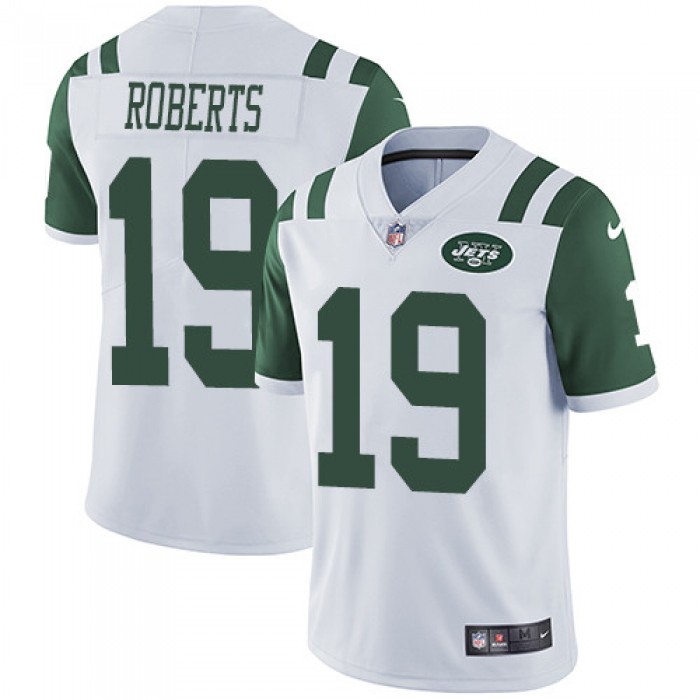 Nike Jets #19 Andre Roberts White Men's Stitched NFL Vapor Untouchable Limited Jersey