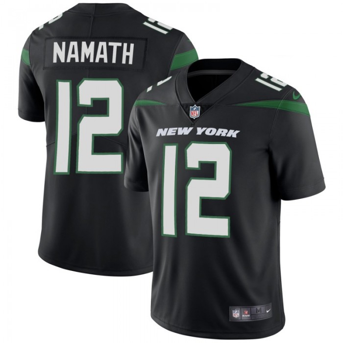 Nike Jets 12 Joe Namath Black New 2019 Vapor Untouchable Limited Jersey