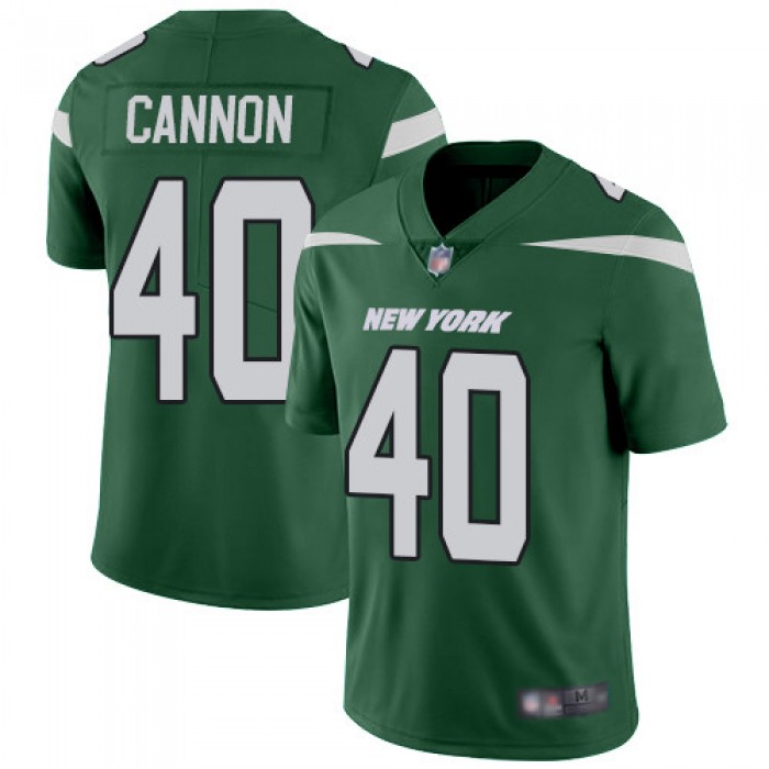 New York Jets #40 Trenton Cannon Green Team Color Men's Stitched Football Vapor Untouchable Limited Jersey