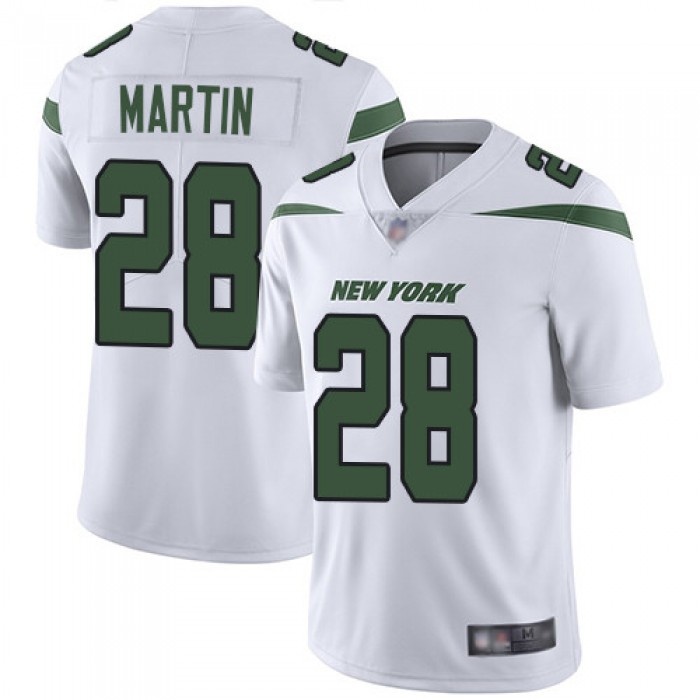New York Jets #28 Curtis Martin White Men's Stitched Football Vapor Untouchable Limited Jersey